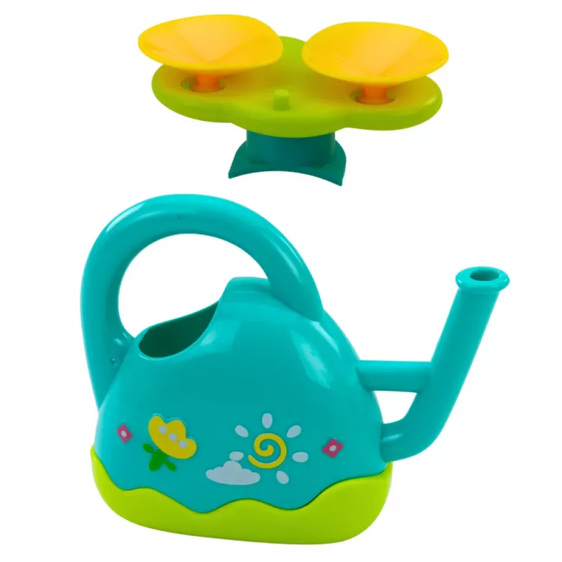 LEAN TOYS Interaktives Badespielzeug Gießkanne Blume, 1,5 L, verschiedene Farben