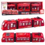 LEAN TOYS City Metro Straßenbahn mit Türen, Licht und Sound, Rot 1:16