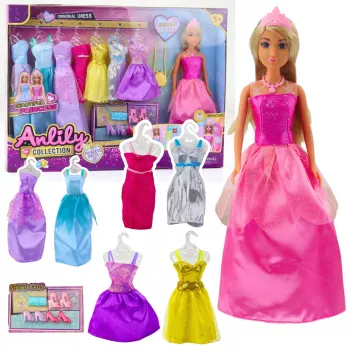 LEAN TOYS Anlily Collection Fashion Set Kleider Accessoires 17-teilig