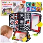 LEAN TOYS Kontrast-Sensorik-Spielmatte mit Spiegel für Babys