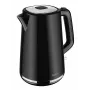 AMICA Wasserkocher 1,7 L KF304 - 2200 W Edelstahl kabelloser elektrischer Wasserkocher, Silber/Schwarz