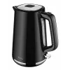 AMICA Wasserkocher 1,7 L KF304 - 2200 W Edelstahl kabelloser elektrischer Wasserkocher, Silber/Schwarz