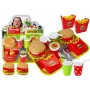 LEAN TOYS Set aus Hamburger und Pommes mit Tablett | Fast-Food-Rollenspielzeug