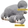 LEAN TOYS Plüsch-Maskottchen Kuscheltier Große graue Robbe 29cm