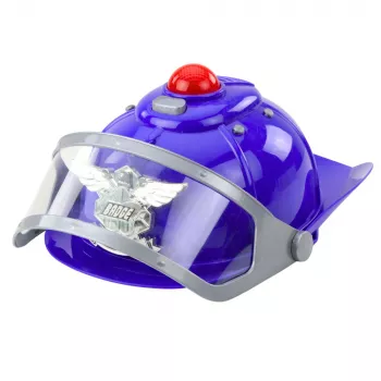LEAN TOYS Polizei-Set für Kinder Helm Pistole Handschellen Zubehör 9 Teile