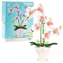 LEAN TOYS Orchidee Bausteine Orchidee im Topf Rosa und Weiß 718 Teile