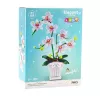 LEAN TOYS Orchidee Bausteine Orchidee im Topf Rosa und Weiß 718 Teile