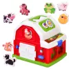 LEAN TOYS Interaktiver Bauernhof mit Musik, Tieren, Lichtern und Geräuschen