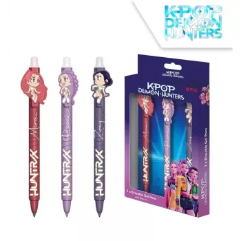 KIDS K-Pop Demon Hunters Gelstift-Set 3er-Pack | 0,7 mm verschiedene Farben