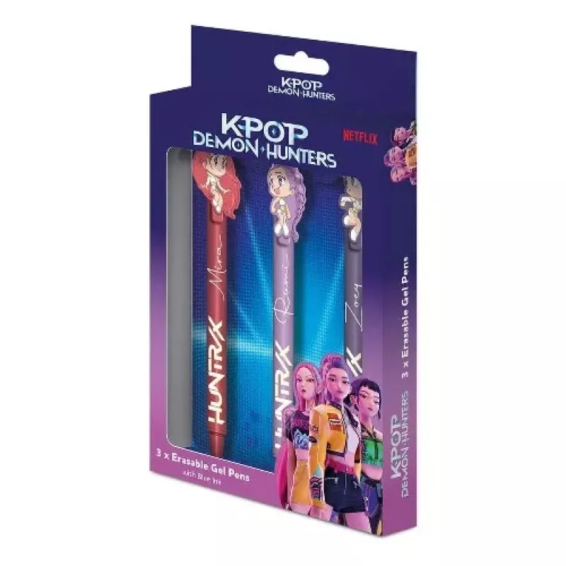 KIDS K-Pop Demon Hunters Gelstift-Set 3er-Pack | 0,7 mm verschiedene Farben