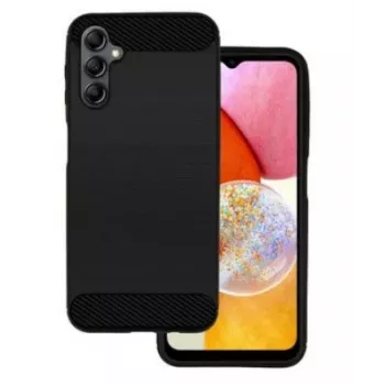 iLike Samsung Galaxy A14 5G Hülle Carbon Black - TPU Rückseitenhülle mit Carbonfaser-Textur