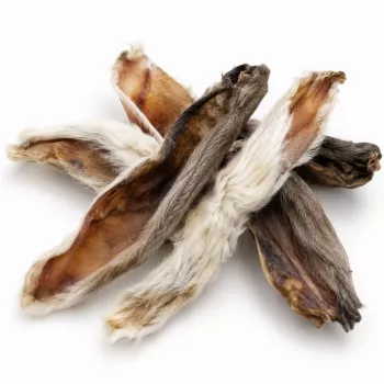 PETITTO Kaninchenohren mit Fell Hundesnacks, 500 g