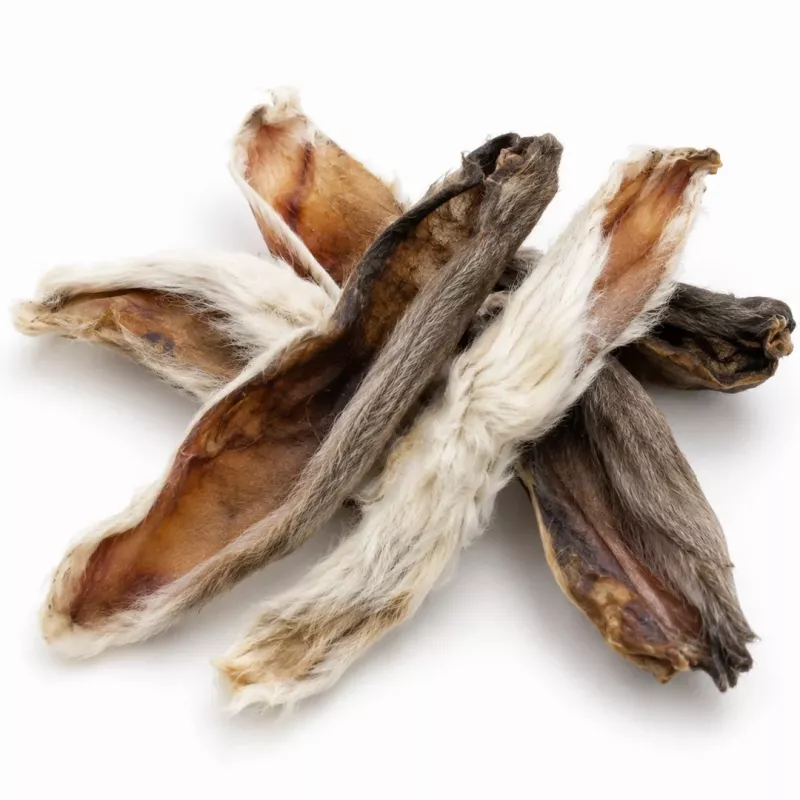 PETITTO Kaninchenohren mit Fell Hundesnacks, 500 g