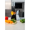 Blaupunkt Slicer FPS502 Elektrische Küchenmaschine 150 W Edelstahl Wellenschliffmesser 190 mm Verstellbare Schnittstärke 0-15 mm Schwarz/Silber