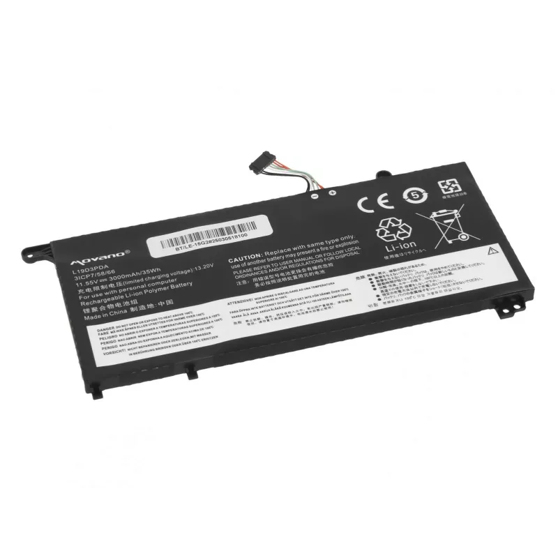 MOVANO Akku L19M3PDA für Lenovo ThinkBook 14 15 G2 G3 G4 G5 IAP ITL ACL ABA - 3000 mAh (35 Wh)