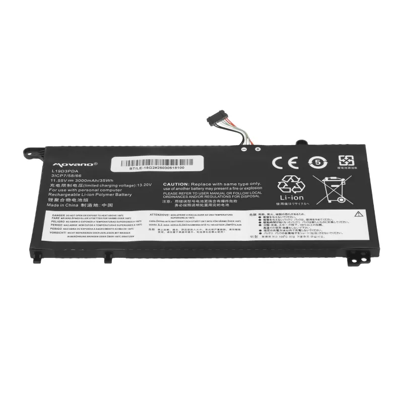 MOVANO Akku L19M3PDA für Lenovo ThinkBook 14 15 G2 G3 G4 G5 IAP ITL ACL ABA - 3000 mAh (35 Wh)