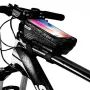 WILDMAN Bike Holder Case M E2 1L Schwarz - Lenkertasche für Smartphone, spritzwassergeschützt, Touchscreen-kompatibel, 1L Stauraum