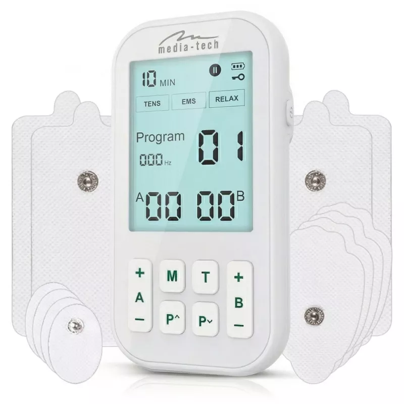 MEDIA-TECH TENS/EMS Massager MT6543 | Dual-Kanal Schmerzlinderung & Muskelstimulator