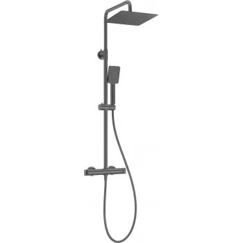 DEANTE Neo Thermostatische Duschsystem mit 250mm Regenduschkopf und Handbrause, Chrom