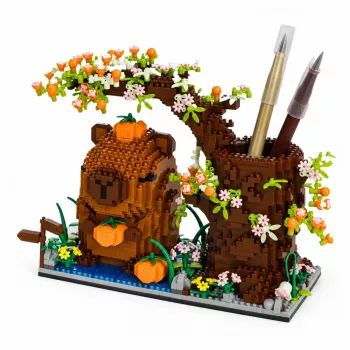 LEAN TOYS Capybara Bauklötze Baum Stifthalter 1800 Teile