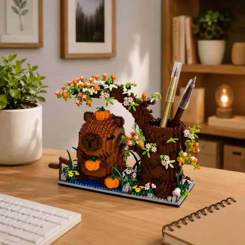 LEAN TOYS Capybara Bauklötze Baum Stifthalter 1800 Teile