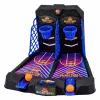 LEAN TOYS Mini Tischbasketball Doppel-Geschicklichkeitsspiel für 2 Spieler mit Punktezählung