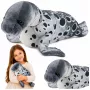 LEAN TOYS Realistisches Robben-Plüschtier Kuscheltier, Grau, 50 cm