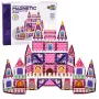 LEAN TOYS Magnetische Bausteine Prinzessinnenschloss Pink 58 Teile
