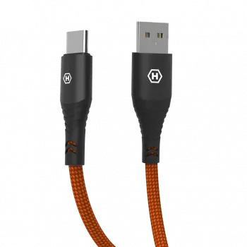 HAMMER USB-A auf USB-C Kabel 1,2 m Schwarz 480Mbps Laden & Daten