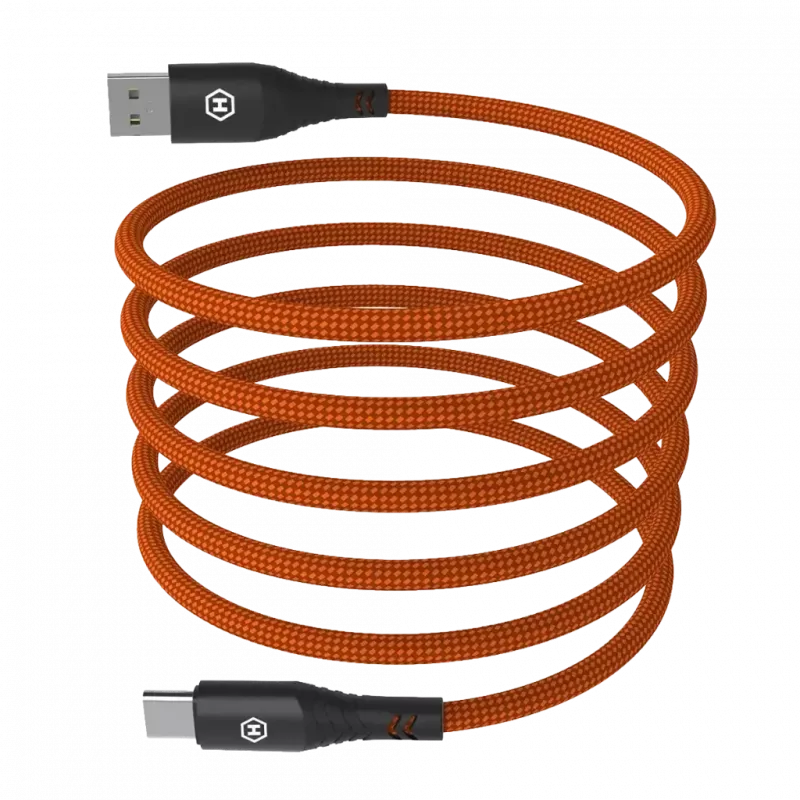 HAMMER USB-A auf USB-C Kabel 1,2 m Schwarz 480Mbps Laden & Daten