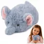 LEAN TOYS Plüsch-Elefant Maskottchen Kuscheltier weich klein grau 18 cm