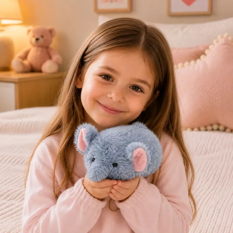 LEAN TOYS Plüsch-Elefant Maskottchen Kuscheltier weich klein grau 18 cm