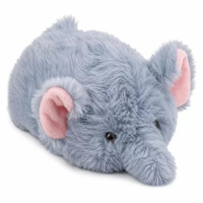 LEAN TOYS Plüsch-Elefant Maskottchen Kuscheltier weich klein grau 18 cm