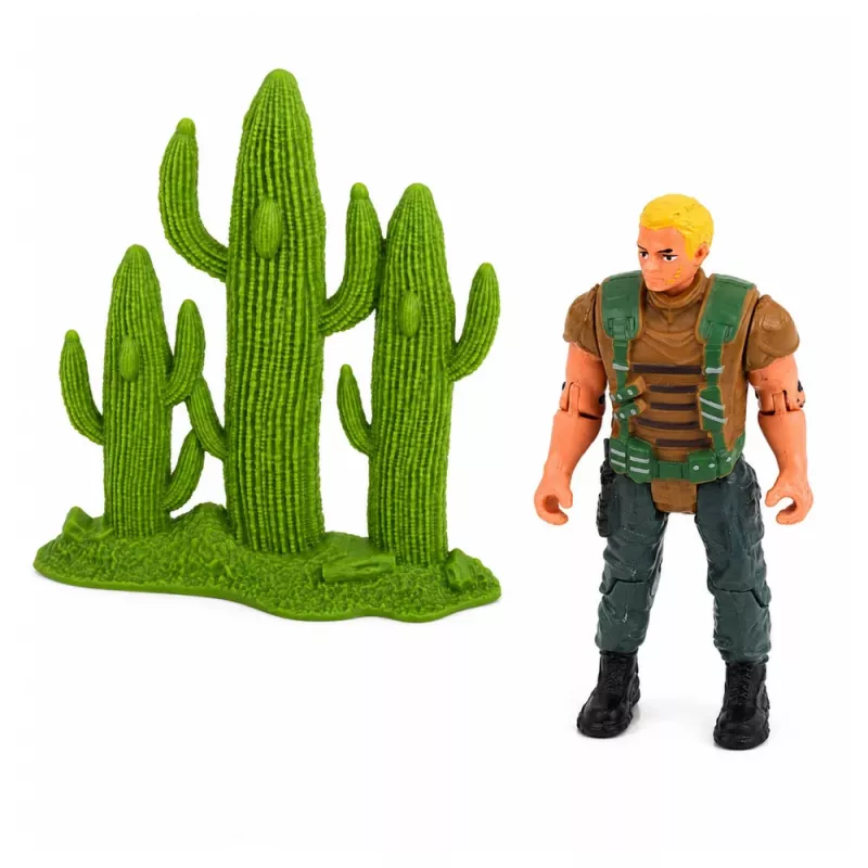 LEAN TOYS Dinosaurier-Jäger-Set Actionfiguren mit beweglichen Gliedern und Netz-Waffen-Zubehör