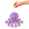 LEAN TOYS Plüsch-Oktopus Kuscheltier mit elastischen Tentakeln Lila 30 cm