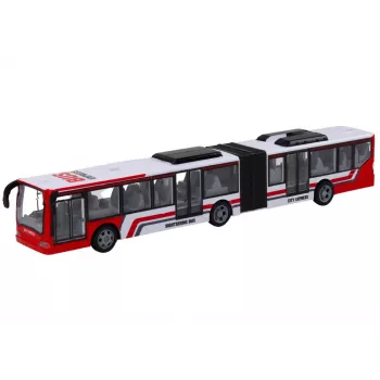 LEAN TOYS ferngesteuerter RC City Bus Rot und Weiß Maßstab 1:20