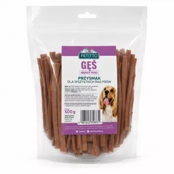 PETITTO Weiche Gänsestreifen Hundesnacks 500g