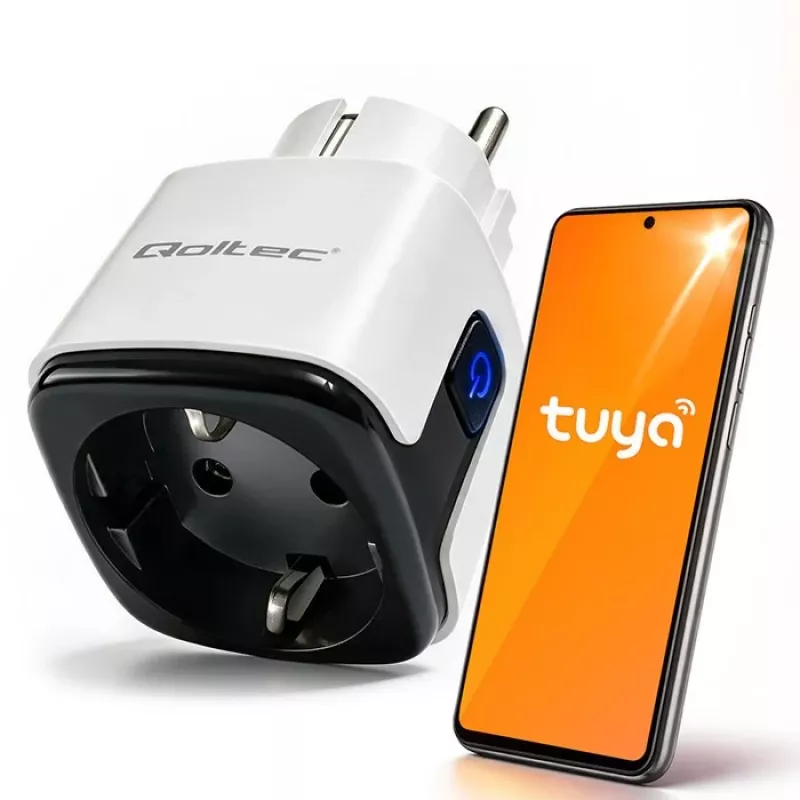 QOLTEC Smart WiFi Steckdose 16A mit Energiemonitoring und Timer