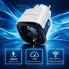 QOLTEC Smart WiFi Steckdose 16A mit Energiemonitoring und Timer