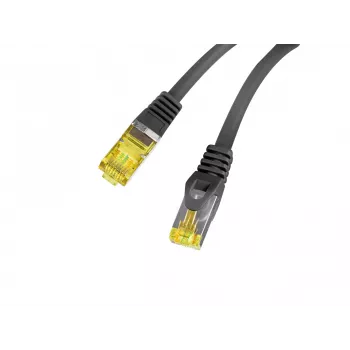 LANBERG Cat.6A S/FTP LSZH Patchkabel 20m Schwarz – 10GbE, Fluke Passed, 26AWG Reines Kupfer