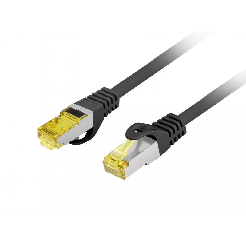 LANBERG Cat.6A S/FTP LSZH Patchkabel 20m Schwarz – 10GbE, Fluke Passed, 26AWG Reines Kupfer