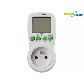 GreenBlue GB107 Digitaler programmierbarer Zeitschaltuhr-Schalter 16 Programme 230V 16A Schuko