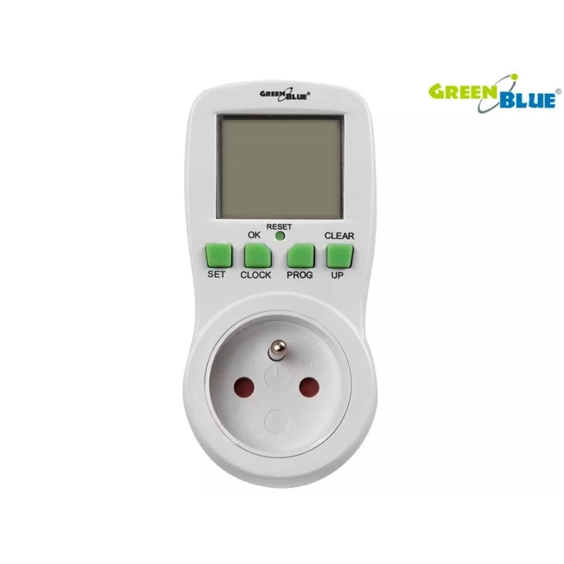 GreenBlue GB107 Digitaler programmierbarer Zeitschaltuhr-Schalter 16 Programme 230V 16A Schuko