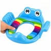 LEAN TOYS Toiletensitzbezug für Kinder, weicher Sitz mit Griffen, blau