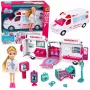 LEAN TOYS faltbarer Krankenwagen für Puppenkrankenhaus Mini-Puppenzubehör 11-teilig