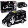 LEAN TOYS SWAT Sondereinheit Polizeiauto Van mit Licht und Sound, Maßstab 1:32, Pull-Back-Action, Die-Cast-Metall