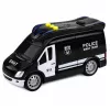 LEAN TOYS SWAT Sondereinheit Polizeiauto Van mit Licht und Sound, Maßstab 1:32, Pull-Back-Action, Die-Cast-Metall