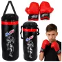 LEAN TOYS Kinder Muay Thai Boxsack-Set mit Handschuhen 40x14cm S