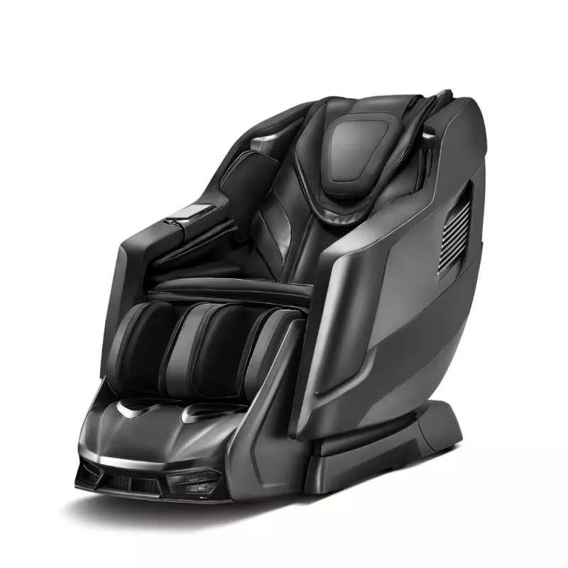 EXTRALINK 3D Zero Gravity Massagesessel mit SL-Track, Ganzkörper-Luftdruckmassage, Lendenwirbelwärme, Bluetooth-Lautsprechern, Schwarz