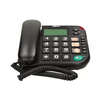 MAXCOM KXT 480 BB Schnurtelefon mit LCD-Display, Schwarz
